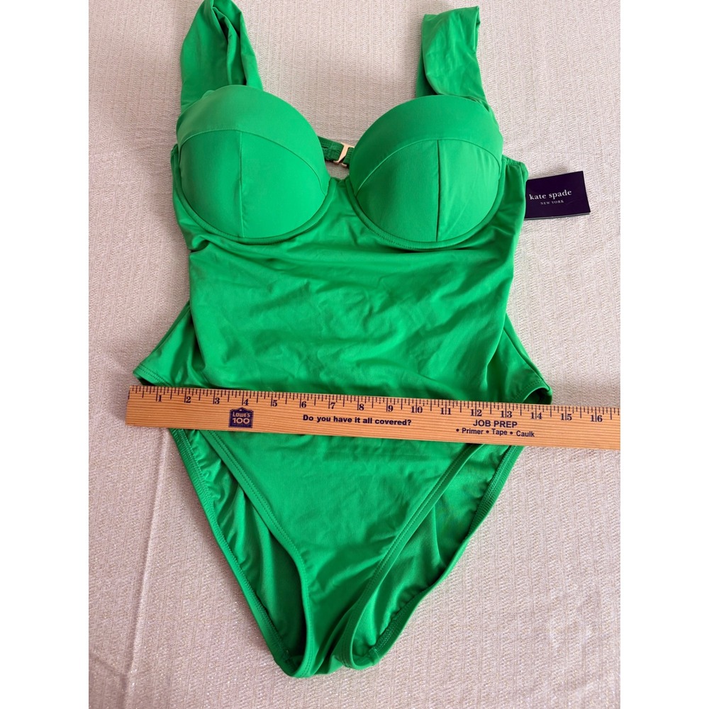kate spade Vibrant Green Molded Cup One-Piece Swimsuit - Picture 7 of 10